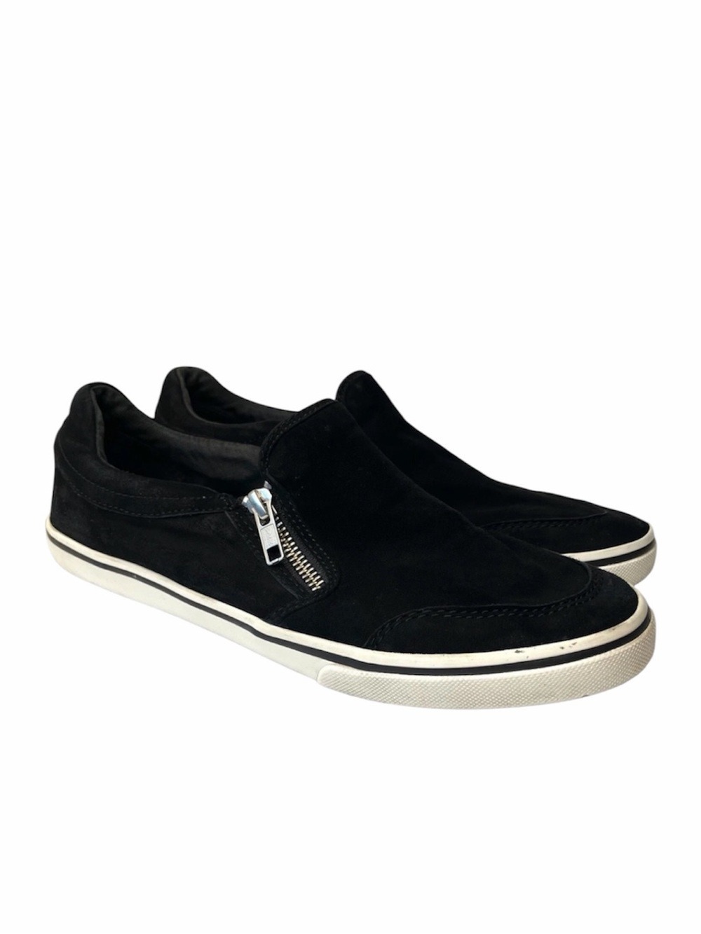 Lauren Ralph Lauren Jeorgia Black Suede Slip-On Sneakers Size 8.5B